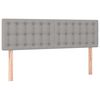 vidaXL Box spring postelja z vzmetnico svetlo siva 140x200 cm blago