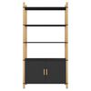 vidaXL Visoka omarica črna 80x40x153 cm inženirski les