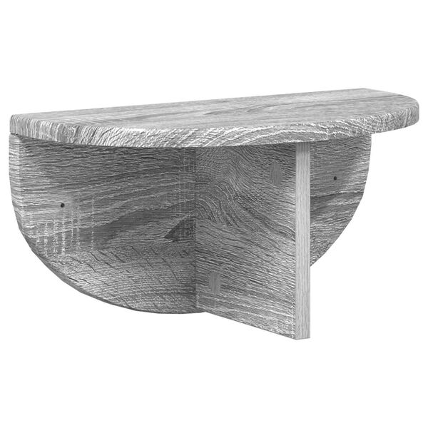 vidaXL Stenska polica Siva Sonoma 38 x 19 x 19 cm Konstruiran les
