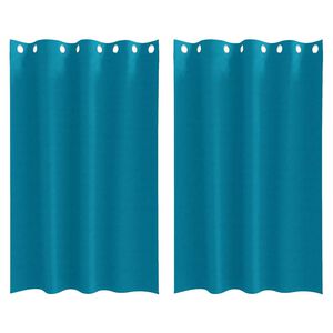 vidaXL Zavese za zatemnitev z obroči 2 pcs Turkizna 175 x 140 cm
