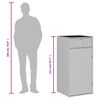 vidaXL Vrtna omara za shranjevanje siva 55x55x111 cm poli ratan