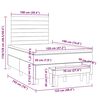 vidaXL Box spring postelja z vzmetnico svetlo siva 120x190 cm blago