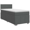 vidaXL Postelja boxspring z vzmetnico Temno siva 80 x 200 cm Blago