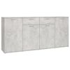 vidaXL Komoda betonsko siva 160x36x75 cm iverna plo&scaron;ča