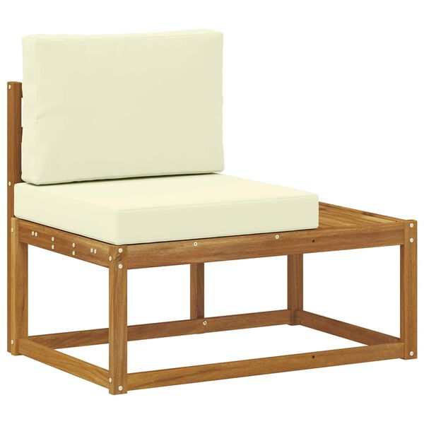 vidaXL Zunanji končni kavč Naravna 91 x 63 x 73 cm Masiven les akacije