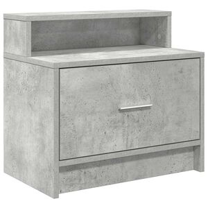 vidaXL Nočna omarica z predalom betonsko siva 51x31x47 cm