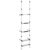 vidaXL Teleskopski vrtni regal s 3 policami srebrn aluminij