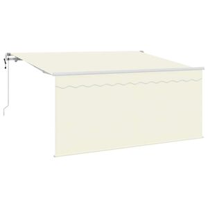 vidaXL Retraktilna tenda krema 300 x 200 cm Poliester in aluminij