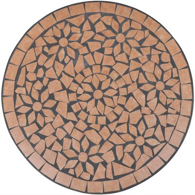 vidaXL Bistro miza terakota 60 cm mozaik