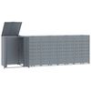 vidaXL Lopa za smetnjak za 5 smetnjakov siva 345x79x117 cm jeklo