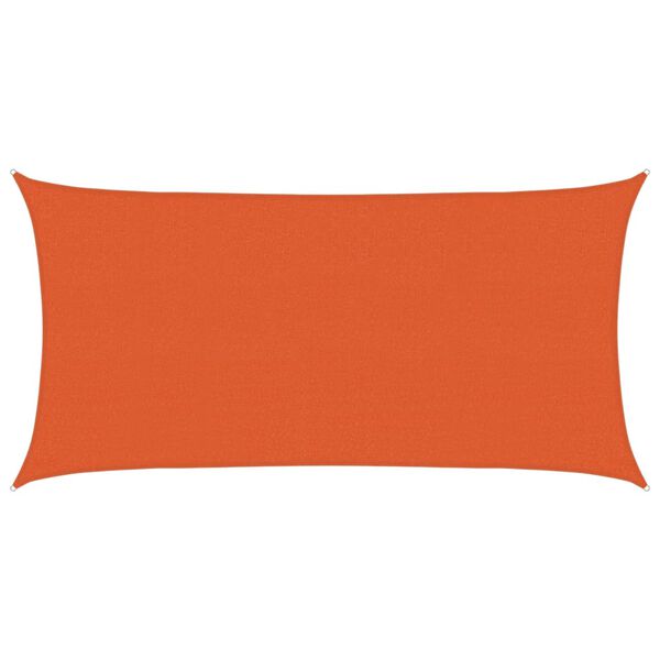 vidaXL Senčno jadro 160 g/m² oranžno 2,5x5 m HDPE