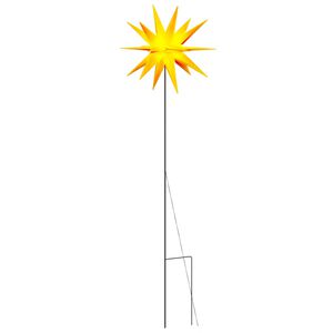 vidaXL Božična svetilka s talno konico LED zložljiva rumena 57 cm