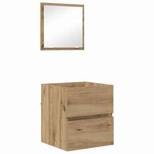 vidaXL Kopalni&scaron;ka omarica Umetni hrast 41 x 38,5 x 45 cm