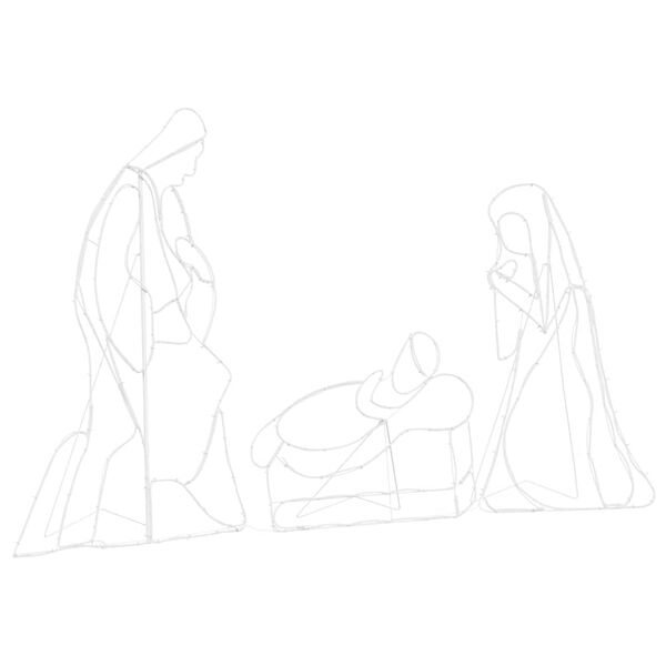 vidaXL Osvetljena jaslice med 550 LED večbarvno 112 x 72 cm PVC