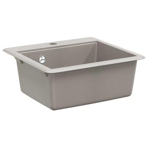 vidaXL Umivalnica 80% Kvarc in 20% Smola 470 x 440 mm Siva