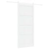 vidaXL Drsna vrata 93 x 211 cm Inženirski les Bela