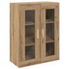 vidaXL Viseča stenska omarica artisan hrast 69,5x34x90 cm
