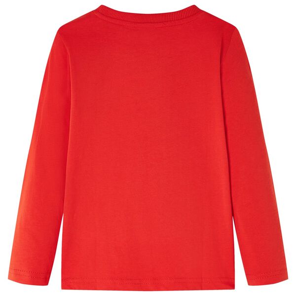Otroška majica z dolgimi rokavi rdeča 104