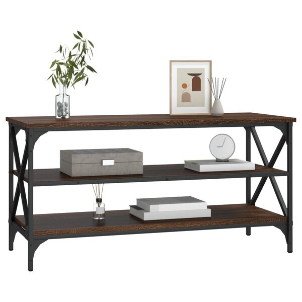 vidaXL TV omarica rjavi hrast 100x40x50 cm inženirski les