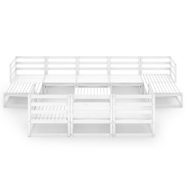 vidaXL Vrtna sedežna garnitura 11-delna trdna borovina