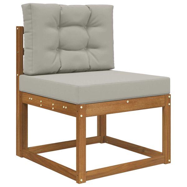 vidaXL Zunanja blazina za kavč 2 pcs Siva Poliester