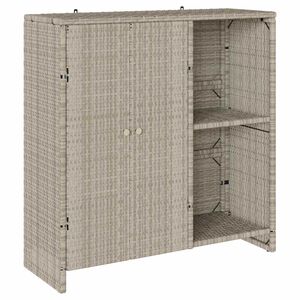 vidaXL Omarica za shranjevanje Svetlo siva 100 x 36 x 102 cm Ratan