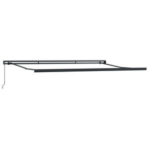 vidaXL Vlečna tenda Siva 400 &times; 300 cm Poliester in aluminij
