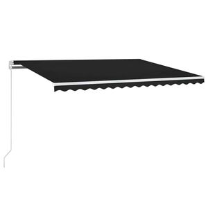 vidaXL Avtomatska tenda LED + senzor 450x300 cm antracitna