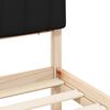 vidaXL Posteljni okvir z oblazinjenim vzglavjem Črna 100 x 200 cm