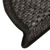 vidaXL Samolepilne preproge za stopnice sisal 30kos 56x17x3cm antracit