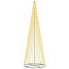 vidaXL LED božično drevesce 485 cm 1632 LED Toplo bela elezo Črna