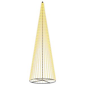 vidaXL LED božično drevesce EKENAS 485 cm 1632 LED Toplo bela elezo