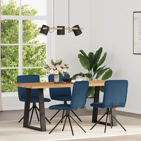 vidaXL Jedilni stoli 4 kosi modro blago