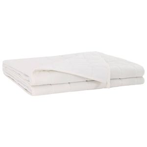 vidaXL Težka odeja Bela 200 x 230 cm 13 kg 100% Bombaž 205T