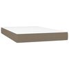 vidaXL Box spring postelja z vzmetnico LED taupe 120x190 cm blago