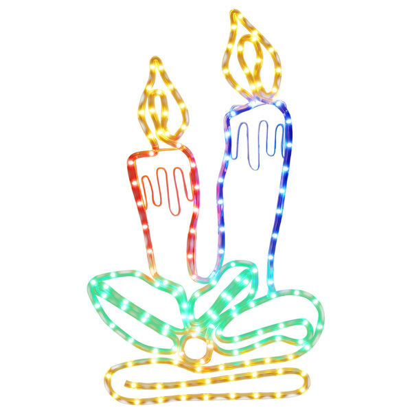 vidaXL Božična figura sveče 144 LED lučk 70x42 cm