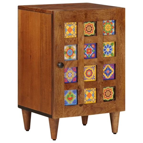 vidaXL Kopalni&scaron;ka omarica s shranjevanjem z vrati Oreh 38 x 33 x 58 cm