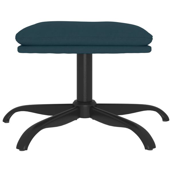 vidaXL Stolček za noge moder 60x60x36 cm žamet