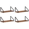 vidaXL Stenske police 4 kos Star les 40 x 16 x 15,5 cm