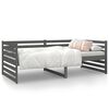 vidaXL Dnevna postelja siva 90x190 cm trdna borovina