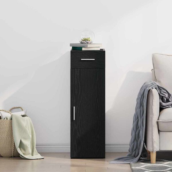 vidaXL Strani &scaron;al s predalom Črna Orehovina 30 x 42,5 x 93 cm