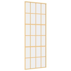 vidaXL Drsna vrata zlata 76x205 cm prozorno ESG steklo in aluminij