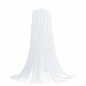 vidaXL Komarica za posteljo 3 kos 156 mesh Bela ⌀56 x 220 cm Poliester