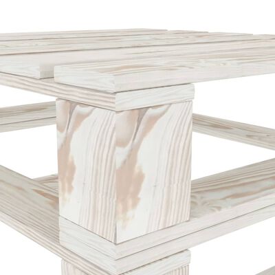 vidaXL Vrtna sedežna garnitura iz palet 6-delna lesena bela
