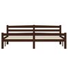 vidaXL Posteljni okvir z 2 predaloma temno rjava borovina 180x200 cm