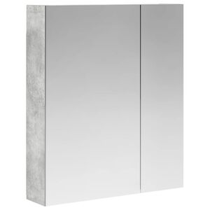 vidaXL Kopalni&scaron;ka ogledalna omara Betonsko siva 60 x 14,5 x 70 cm