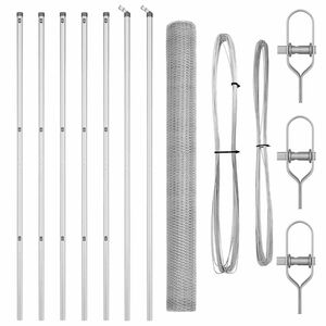 vidaXL Heksagonalna podpora za ograjo 10 x 1,6 m Pocinkano jeklo Mreža