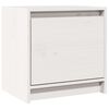 vidaXL Nočna omarica bela 40x30,5x40 cm trdna borovina