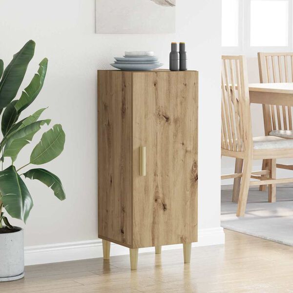 vidaXL Strani &scaron;al Umetni hrast 34,5 x 34 x 90 cm Konstruiran les