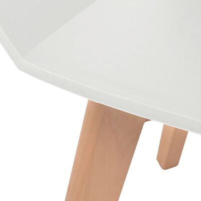 vidaXL Jedilni stoli 4 kosi bela plastika